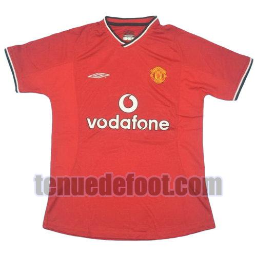 maillot manchester united 2000-2002 domicile manche courte rouge