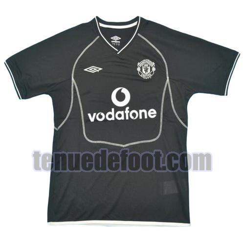 maillot manchester united 2000-2002 exterieur manche courte noir