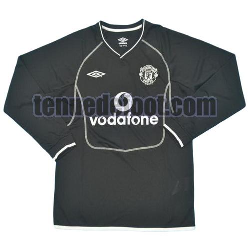 maillot manchester united 2000-2002 exterieur manche longue noir
