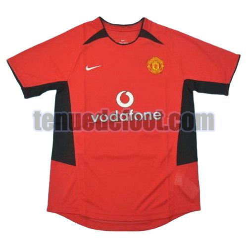 maillot manchester united 2002-2004 domicile manche courte rouge