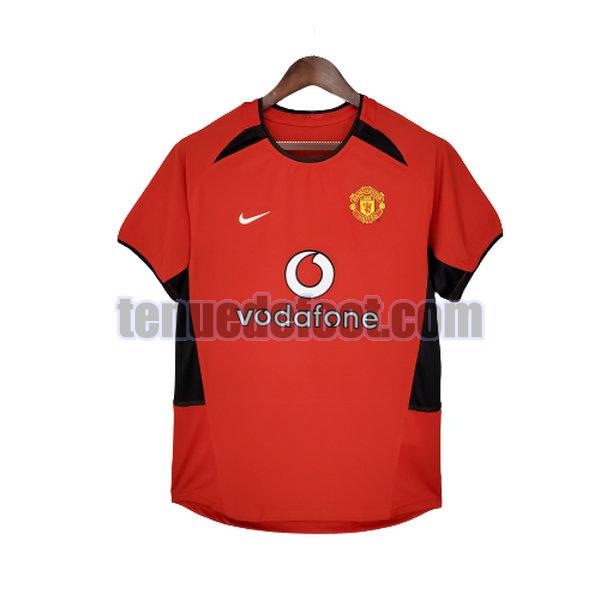 maillot manchester united 2002 04 domicile rouge rouge
