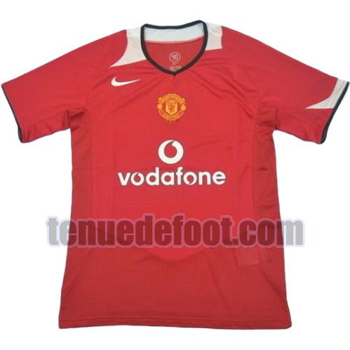 maillot manchester united 2006-2007 domicile manche courte rouge