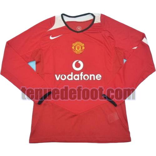 maillot manchester united 2006-2007 domicile manche longue rouge
