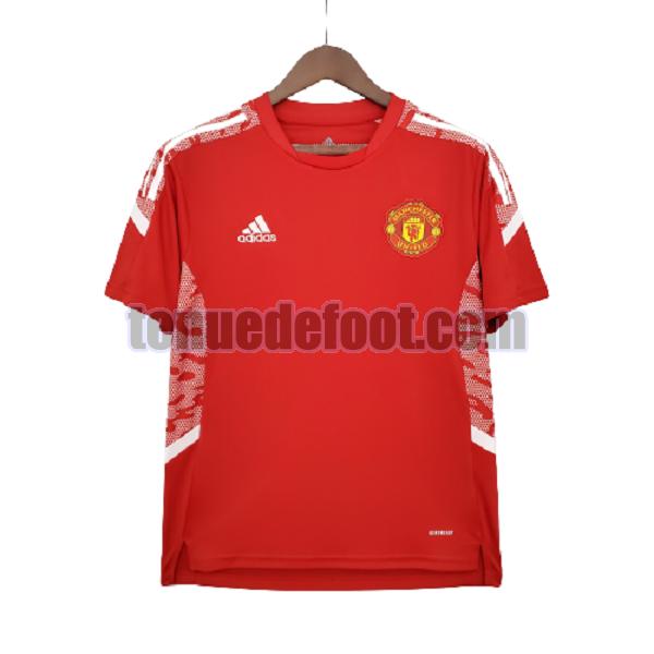 maillot manchester united 2021 2022 training rouge rouge