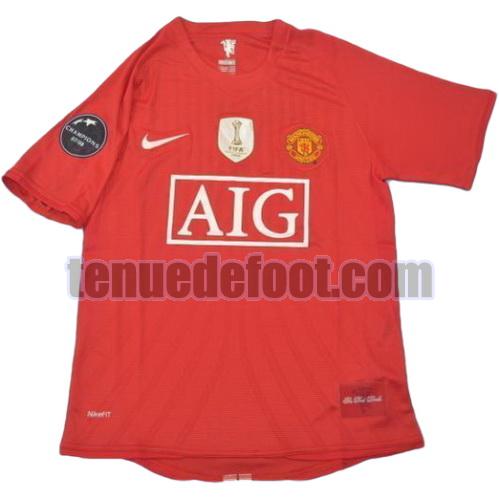 maillot manchester united champions 2008-2009 domicile manche courte rouge