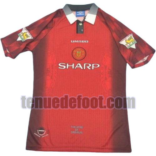 maillot manchester united pl 1996 domicile manche courte rouge
