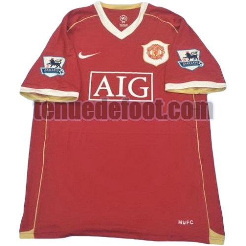 maillot manchester united pl 2005-2006 domicile manche courte rouge