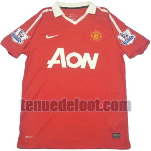maillot manchester united pl 2010-2011 domicile manche courte rouge