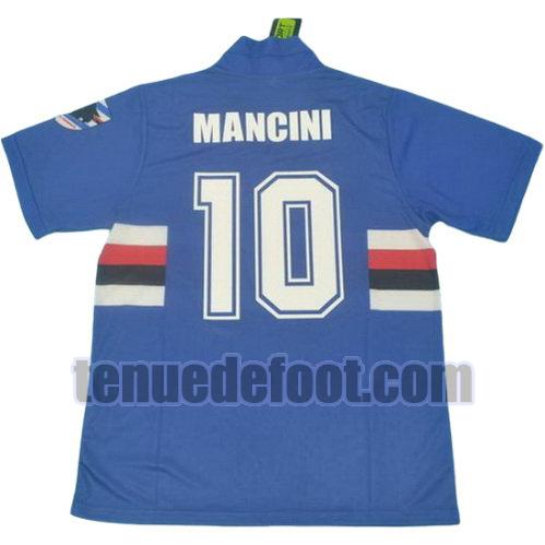 maillot mancini 10 uc sampdoria 1990-1991 domicile bleu