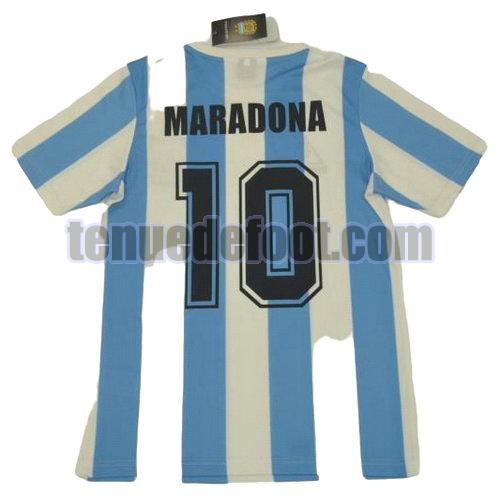 maillot maradona 10 argentine coupe du monde 1986 domicile bleu blanc