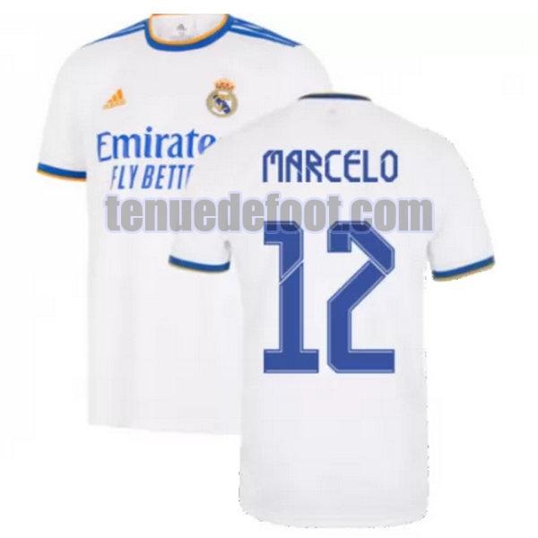 maillot marcelo 12 real madrid 2021 2022 domicile blanc blanc