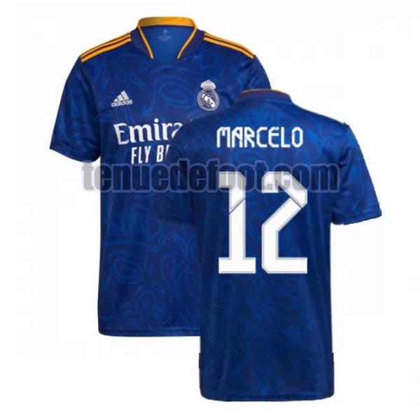 maillot marcelo 12 real madrid 2021 2022 exterieur bleu bleu
