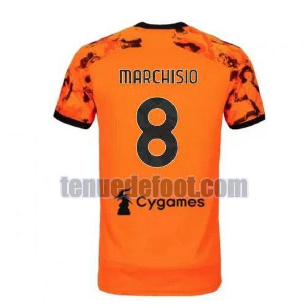 maillot marchisio 8 juventus 2020-2021 troisième orange