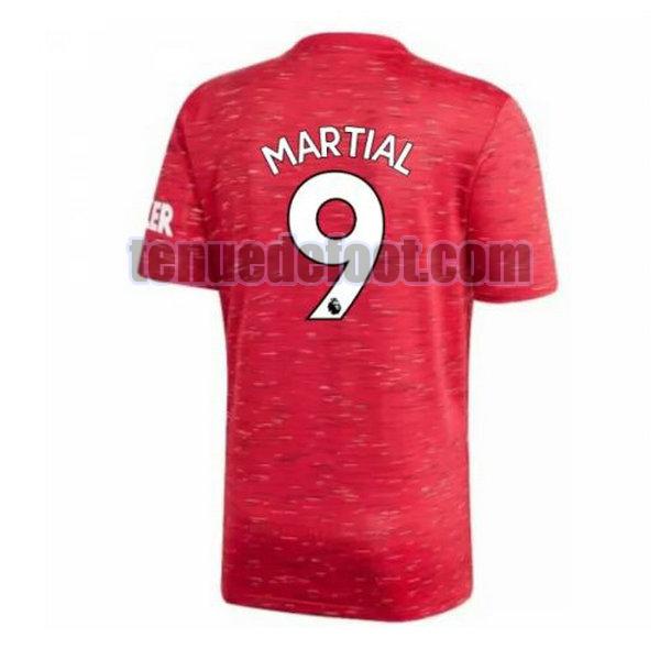 maillot martial 9 manchester united 2020-2021 domicile rouge