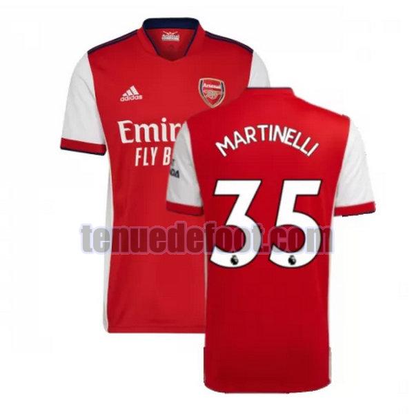 maillot martinelli 35 arsenal 2021 2022 domicile rouge rouge