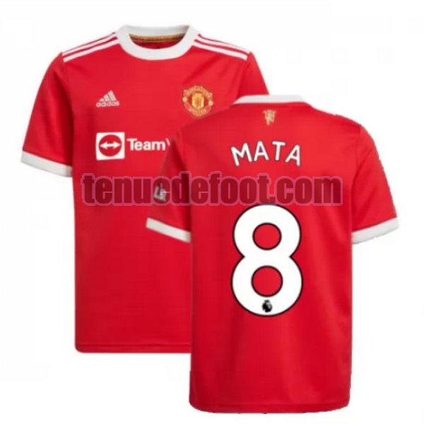 maillot mata 8 manchester united 2021 2022 domicile rouge rouge