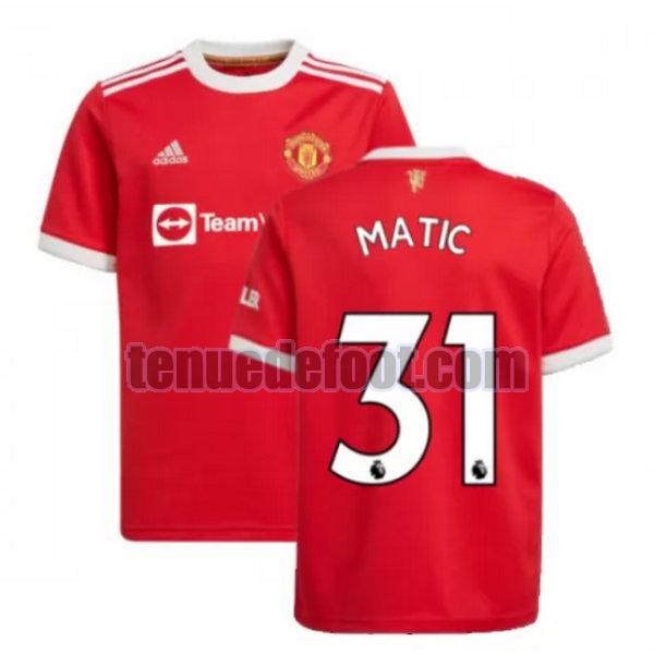 maillot matic 31 manchester united 2021 2022 domicile rouge rouge