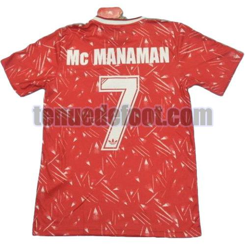maillot mc manaman 7 liverpool 1989-1990 domicile rouge