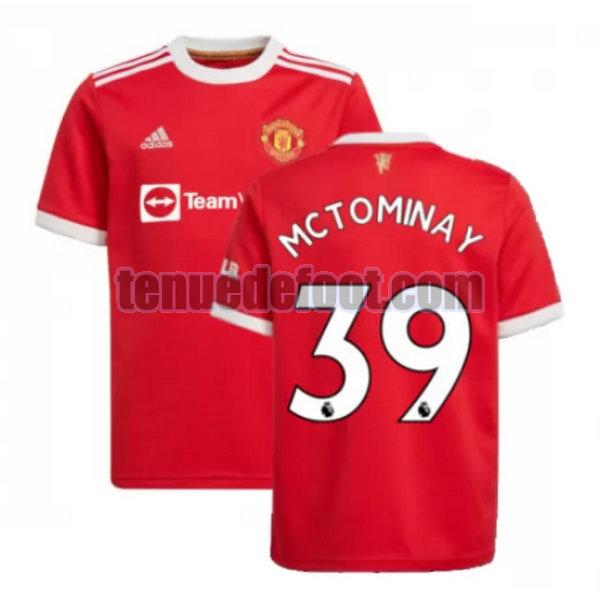 maillot mctominay 39 manchester united 2021 2022 domicile rouge rouge