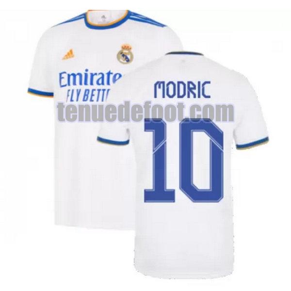 maillot modric 10 real madrid 2021 2022 domicile blanc blanc