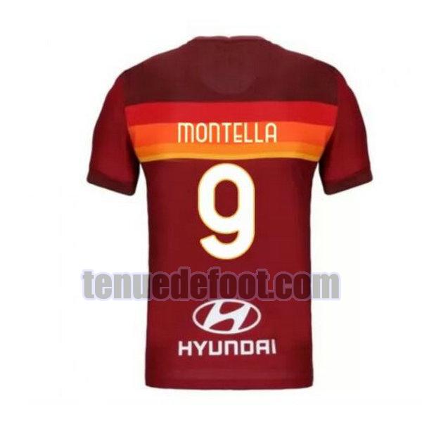 maillot montella 9 as rome 2020-2021 priemra rouge