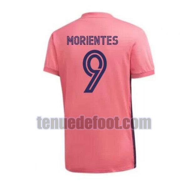 maillot morientes 9 real madrid 2020-2021 exterieur rose