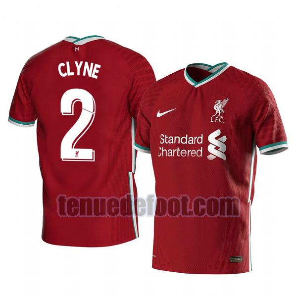 maillot nathaniel clyne 2 liverpool 2020-2021 domicile rouge
