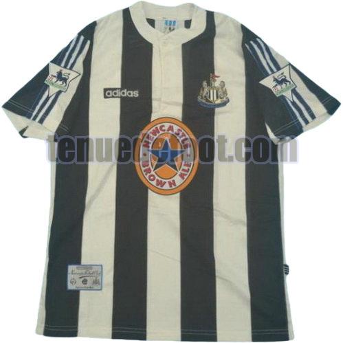 maillot newcastle united pl 1995-1997 domicile manche courte noir blanc