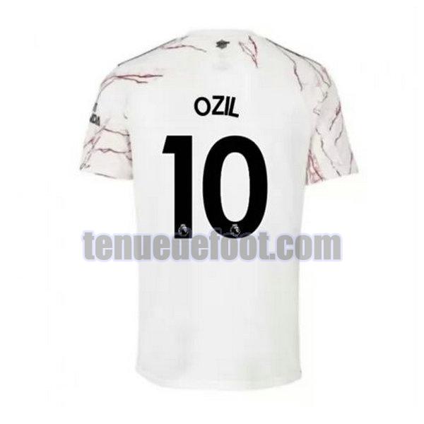 maillot ozil 10 arsenal 2020-2021 exterieur blanc