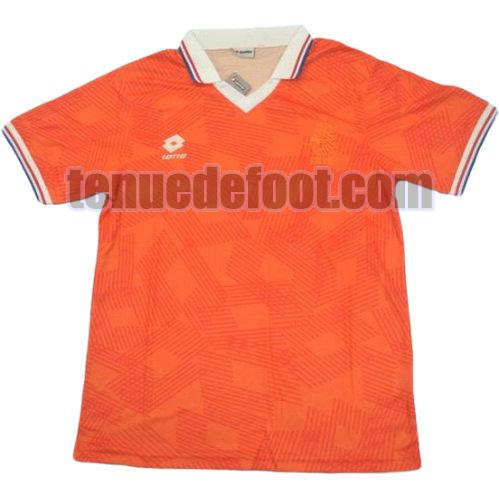 maillot pays-bas 1991 domicile manche courte orange