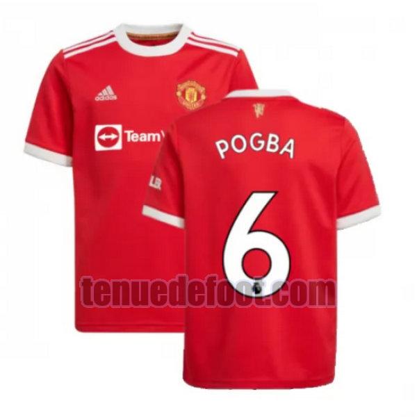 maillot pogba 6 manchester united 2021 2022 domicile rouge rouge
