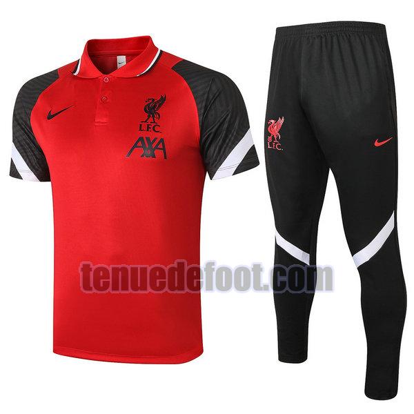 maillot polo liverpool 2021 2022 rouge ensemble rouge
