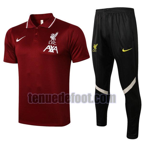 maillot polo liverpool 21 22 rouge ensemble rouge