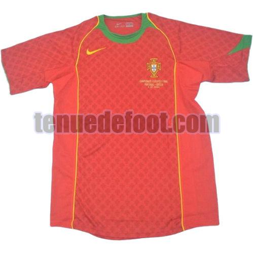 maillot portugal 2004 domicile manche courte rouge