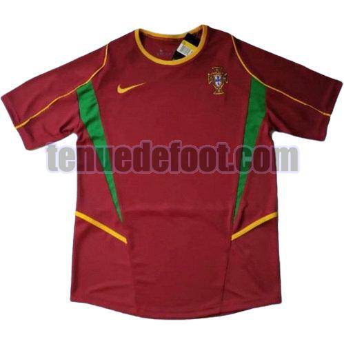 maillot portugal coupe du monde 2002 domicile manche courte rouge