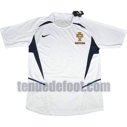 maillot portugal coupe du monde 2002 exterieur manche courte blanc