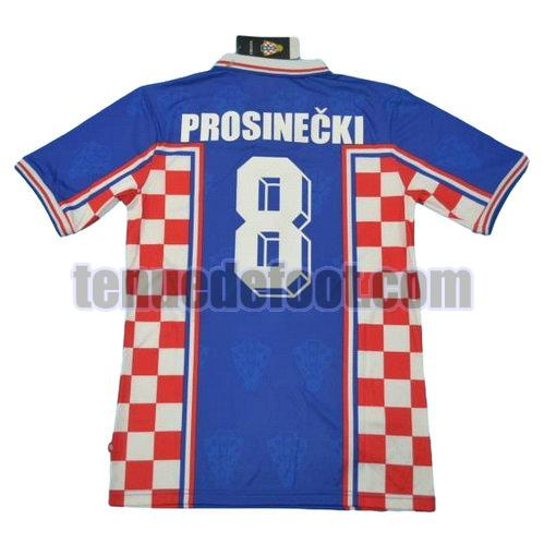 maillot prosinecki 8 croatie 1998 exterieur bleu