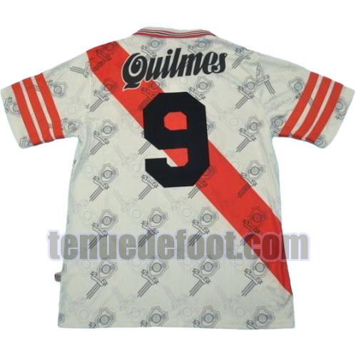 maillot quilmes 9 river plate 1996 domicile blanc