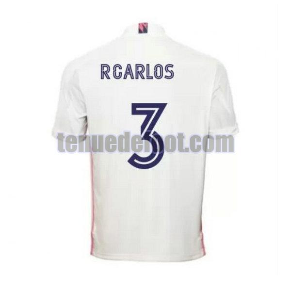 maillot r.carlos 3 real madrid 2020-2021 domicile blanc