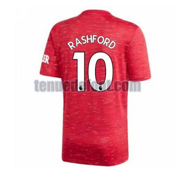 maillot rashford 10 manchester united 2020-2021 domicile rouge