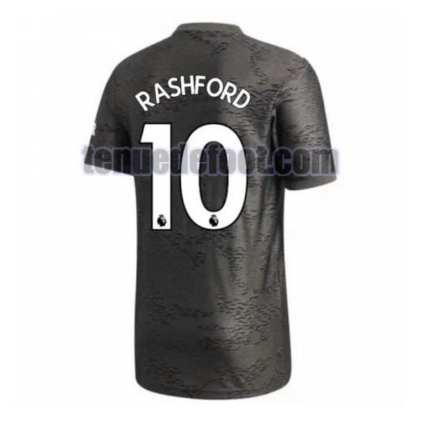 maillot rashford 10 manchester united 2020-2021 exterieur noir