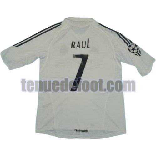 maillot raul 7 real madrid 2005-2006 domicile blanc