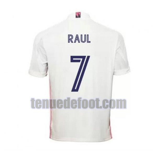 maillot raul 7 real madrid 2020-2021 domicile blanc