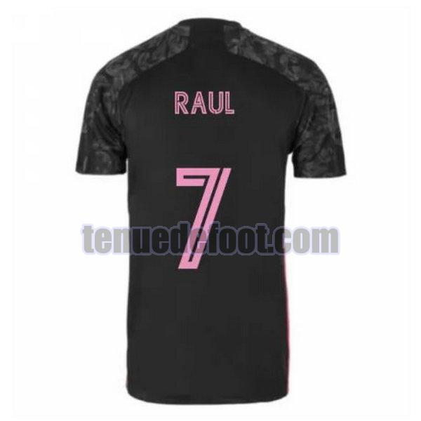 maillot raul 7 real madrid 2020-2021 troisième noir noir
