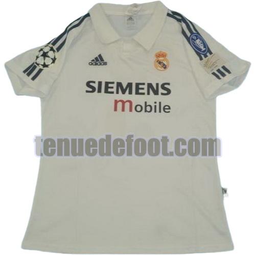 maillot real madrid 2002-2003 domicile manche courte blanc