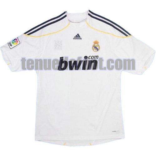 maillot real madrid 2009-2010 domicile manche courte blanc