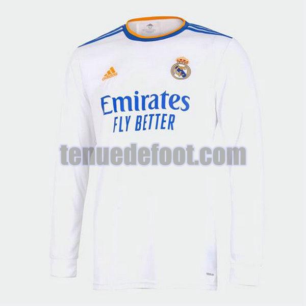 maillot real madrid 2021 2022 domicile blanc manches longues blanc