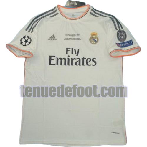 maillot real madrid ucl 2013-2014 domicile manche courte blanc