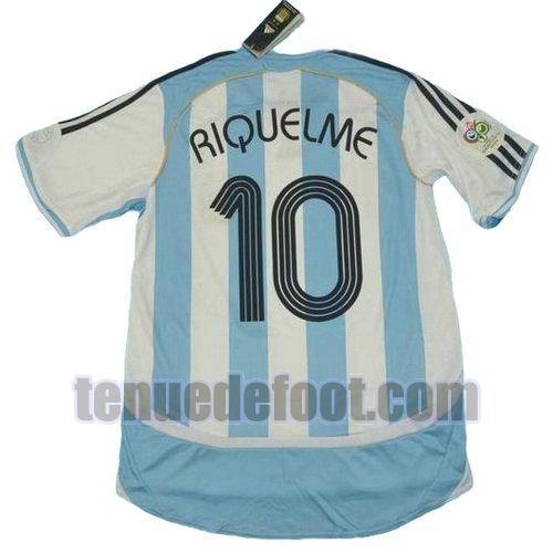maillot riquelme 10 argentine coupe du monde 2006 domicile bleu blanc