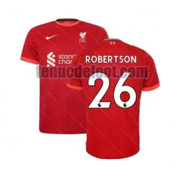 maillot robertson 26 liverpool 2021 2022 domicile rouge rouge
